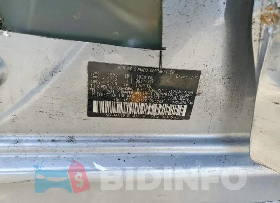 4S3GTAD6XP3706363 Photo# 12