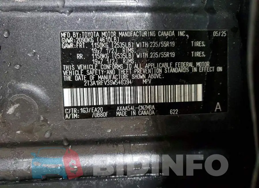 2T3A1RFV3SW546394 Photo# 12