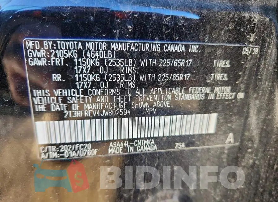 2T3RFREV4JW802594 Photo# 14