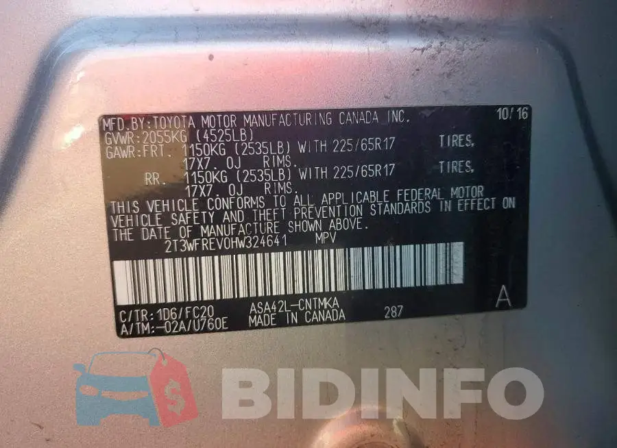 2T3WFREV0HW324641 Photo# 12