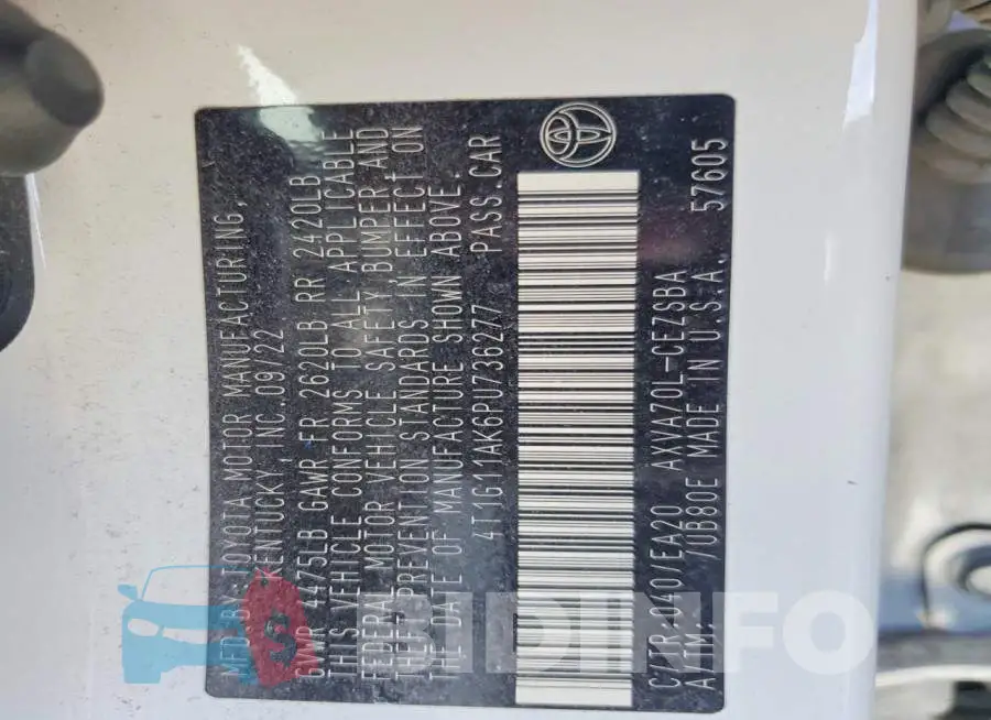 4T1G11AK6PU736277 Photo# 12