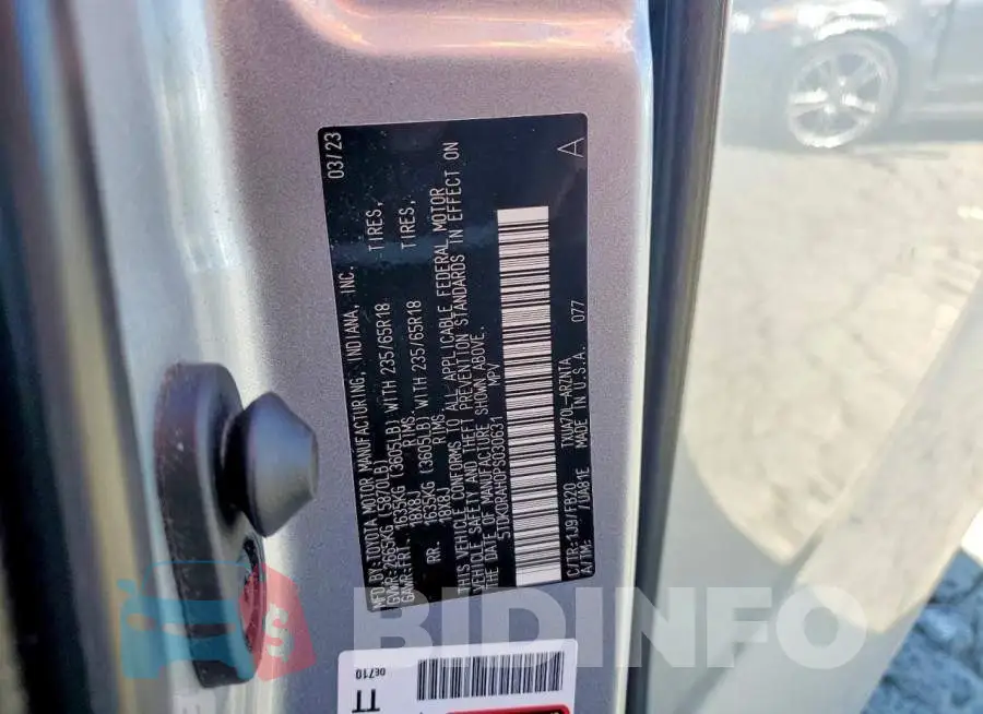 5TDKDRAH0PS030631 Photo# 12