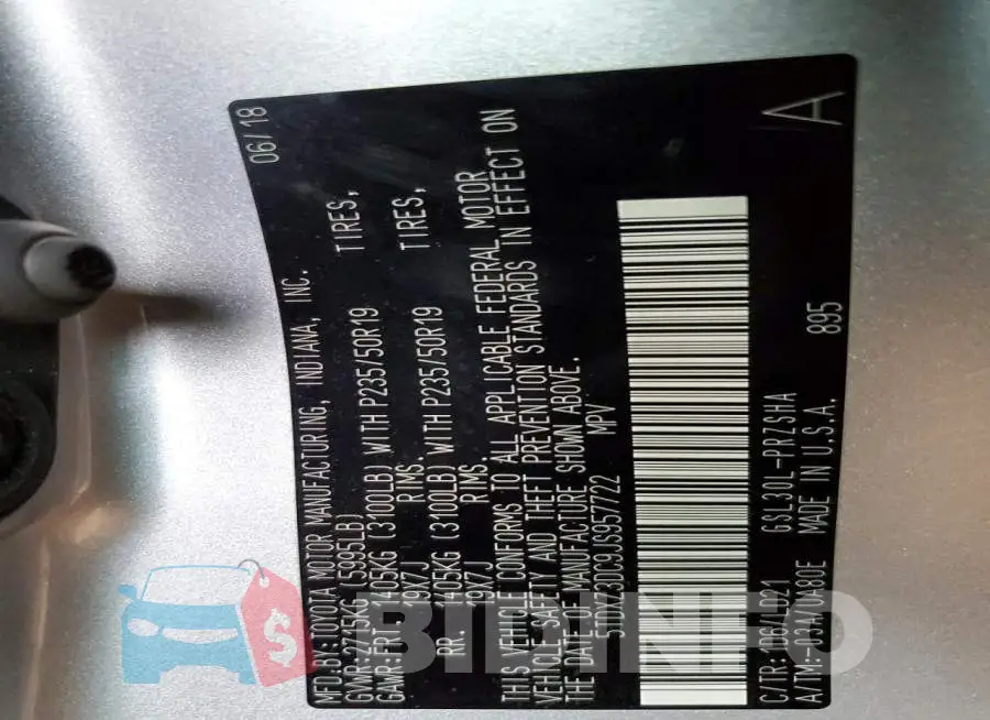 5TDXZ3DC9JS957722 Photo# 13