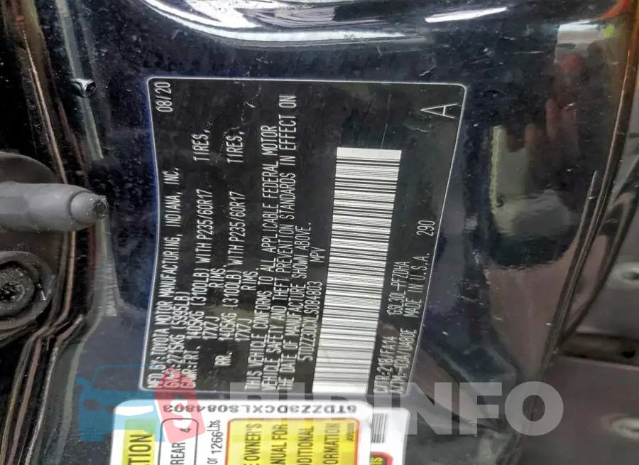 5TDZZ3DCXLS084803 Photo# 13