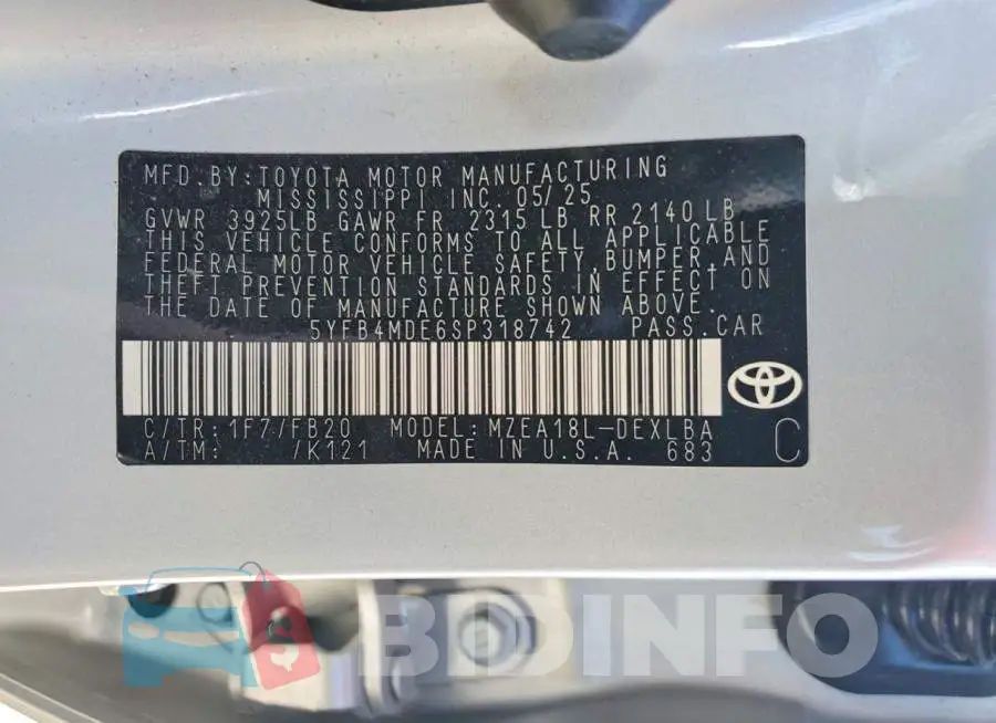 5YFB4MDE6SP318742 Photo# 12