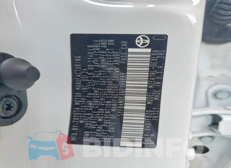 5YFB4MDEXRP169889 Photo# 12