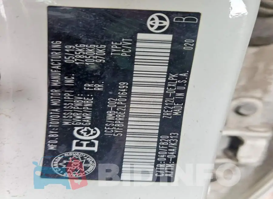 5YFBPRBE2LP016499 Photo# 12