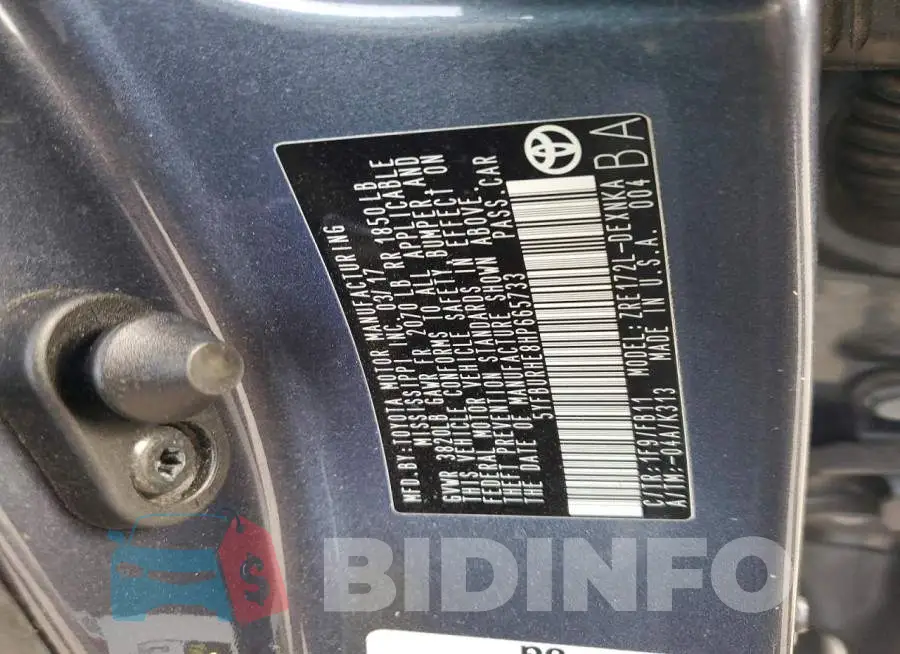 5YFBURHE8HP665733 Photo# 12