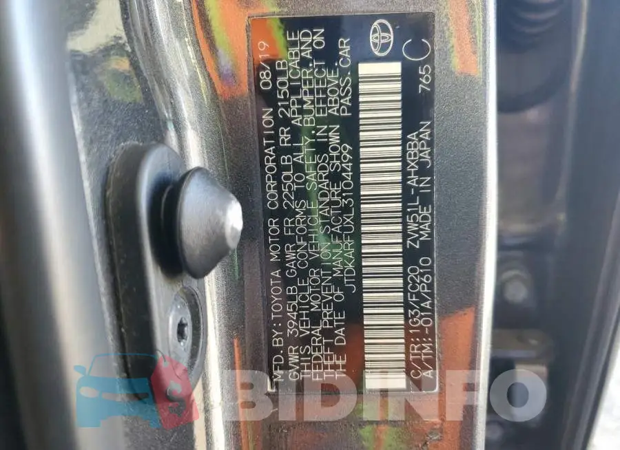 JTDKARFUXL3104499 Photo# 12