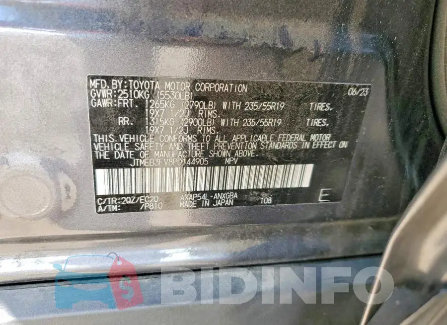 JTMEB3FV8PD144905 Photo# 13