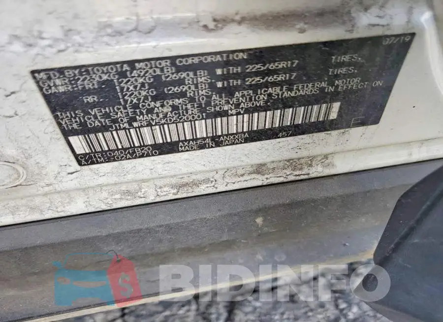 JTMLWRFV5KD520001 Photo# 13