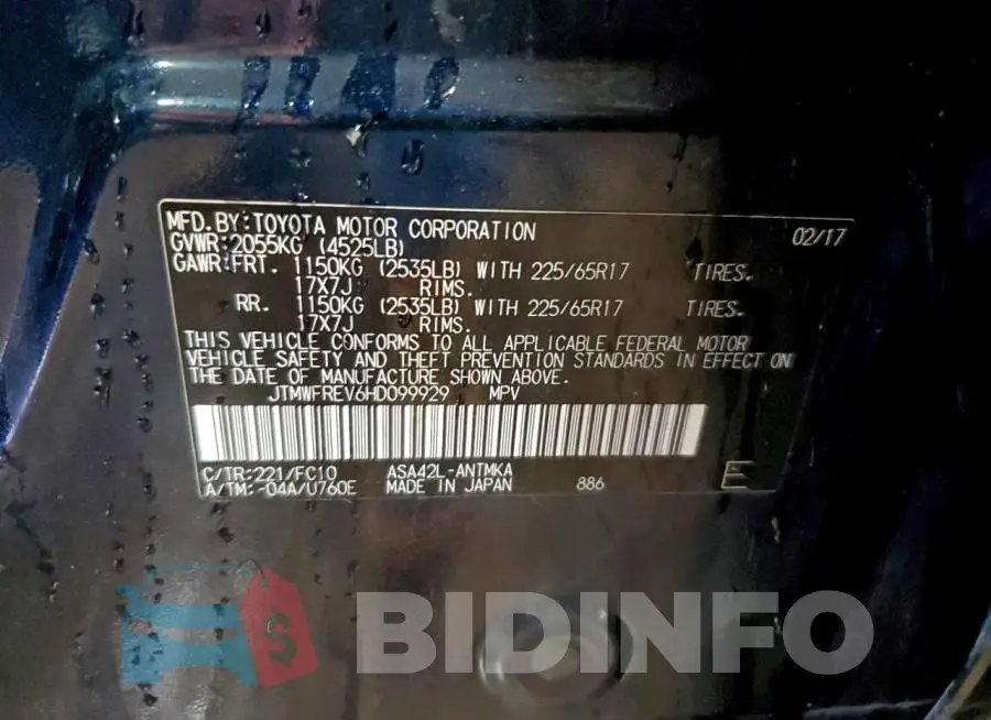 JTMWFREV6HD099929 Photo# 12