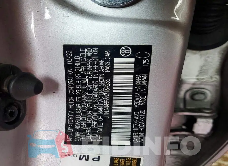 JTND4MBE6N3169236 Photo# 13