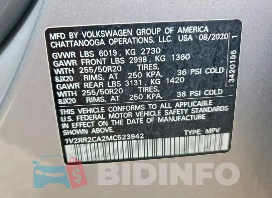 1V2RR2CA2MC523942 Photo# 14
