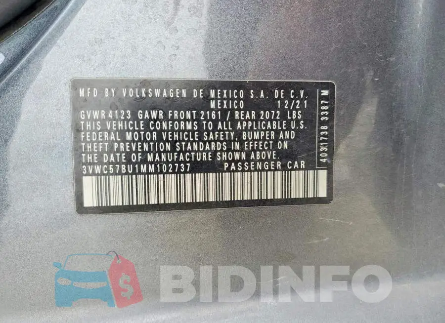 3VWC57BU1MM102737 Photo# 12