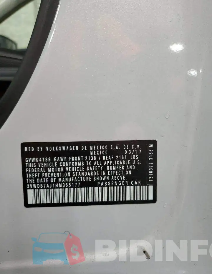 3VWDB7AJ1HM355177 Photo# 12