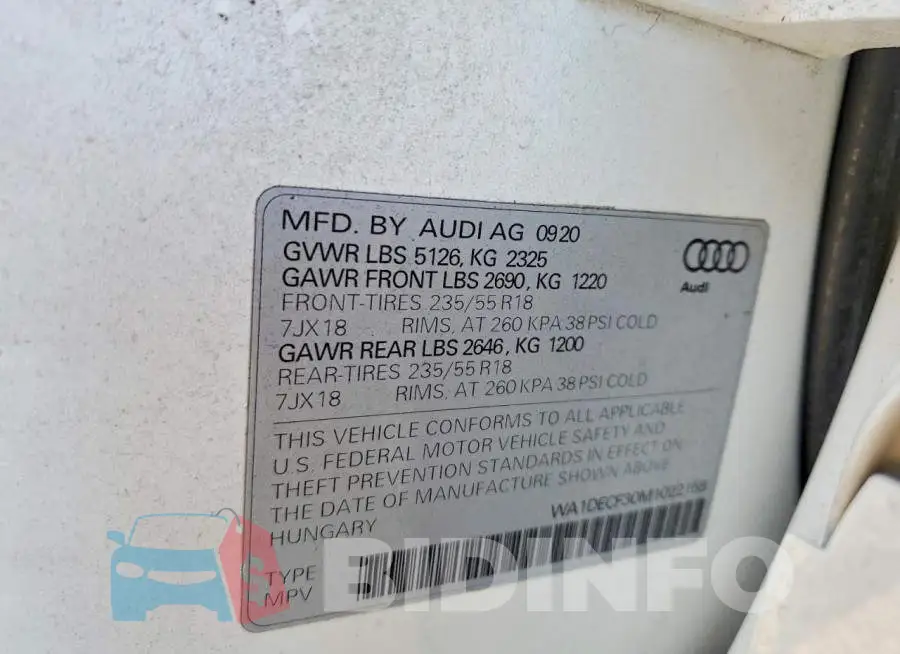 WA1DECF30M1022158 Photo# 12