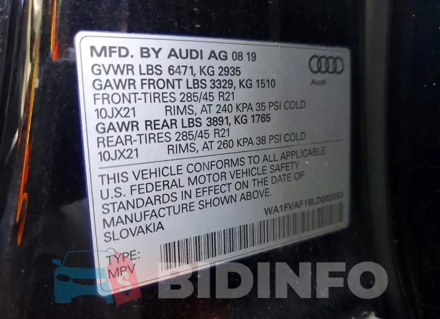 WA1FVAF16LD002053 Photo# 14