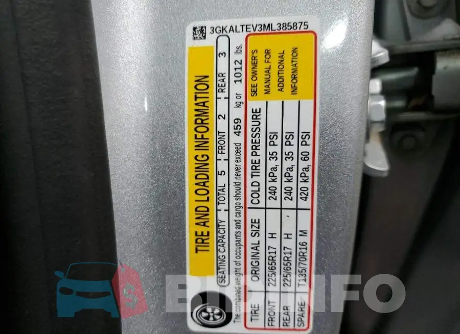 3GKALTEV3ML385875 Photo# 13