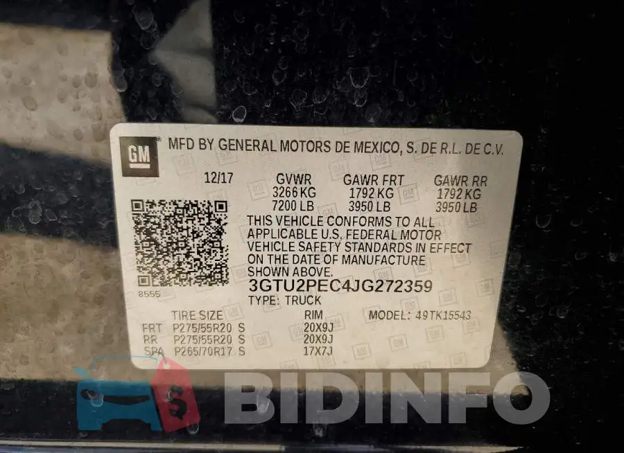 3GTU2PEC4JG272359 Photo# 12