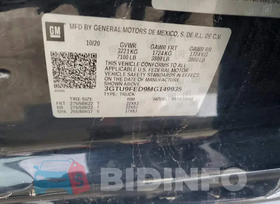3GTU9FED9MG149935 Photo# 12