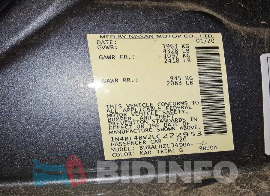 1N4BL4BV2LC222953 Photo# 12