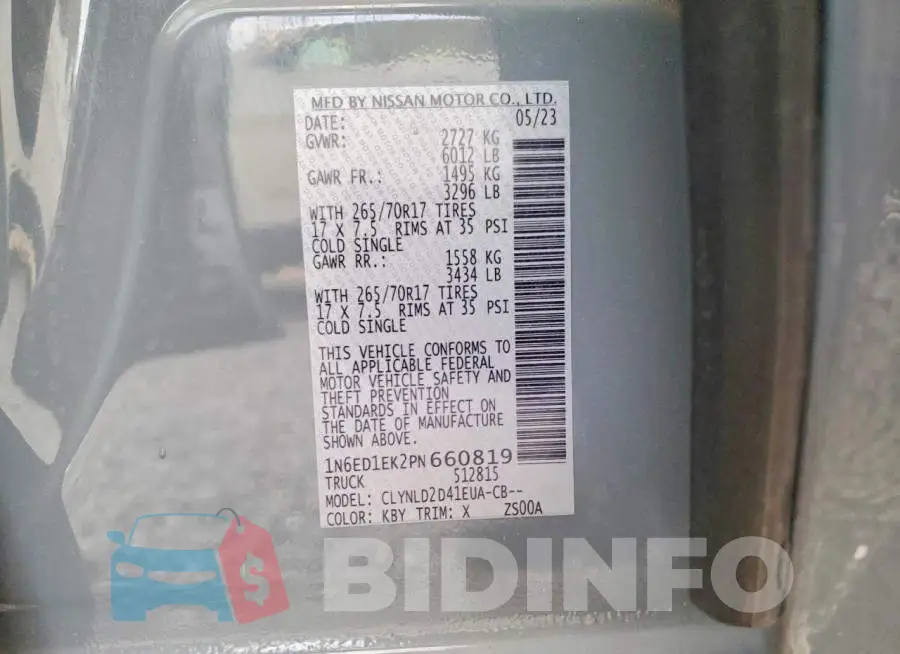1N6ED1EK2PN660819 Photo# 12