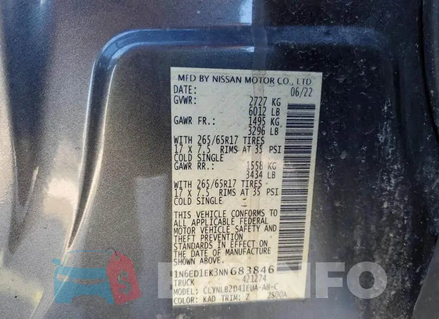 1N6ED1EK3NN683846 Photo# 12