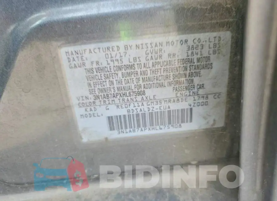 3N1AB7APXHL675908 Photo# 12