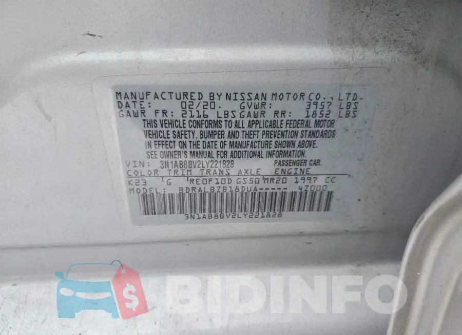 3N1AB8BV2LY221828 Photo# 12