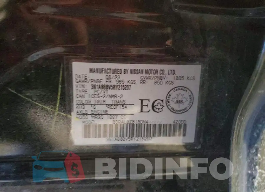 3N1AB8BV5RY215207 Photo# 13