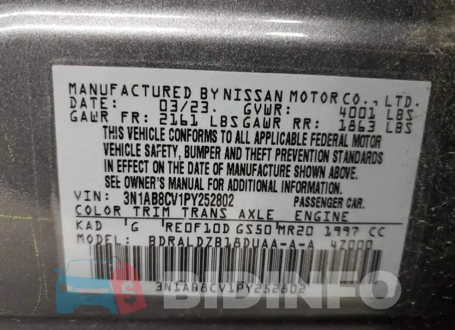 3N1AB8CV1PY252802 Photo# 12