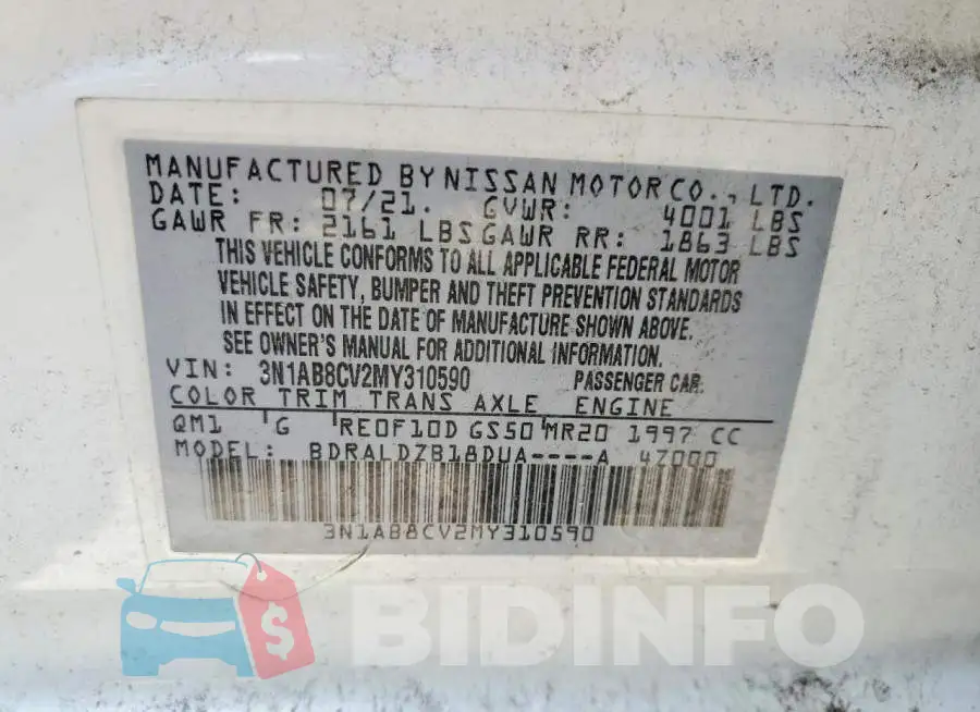 3N1AB8CV2MY310590 Photo# 12