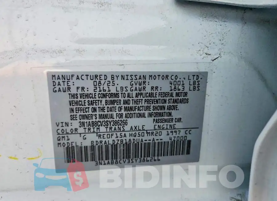 3N1AB8CV3SY386266 Photo# 12