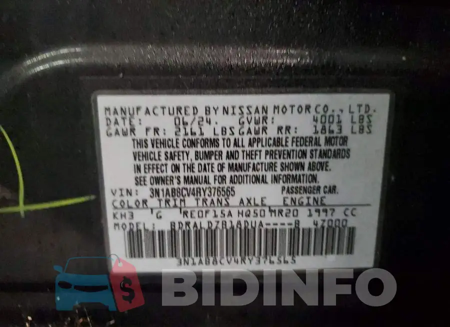 3N1AB8CV4RY376565 Photo# 13