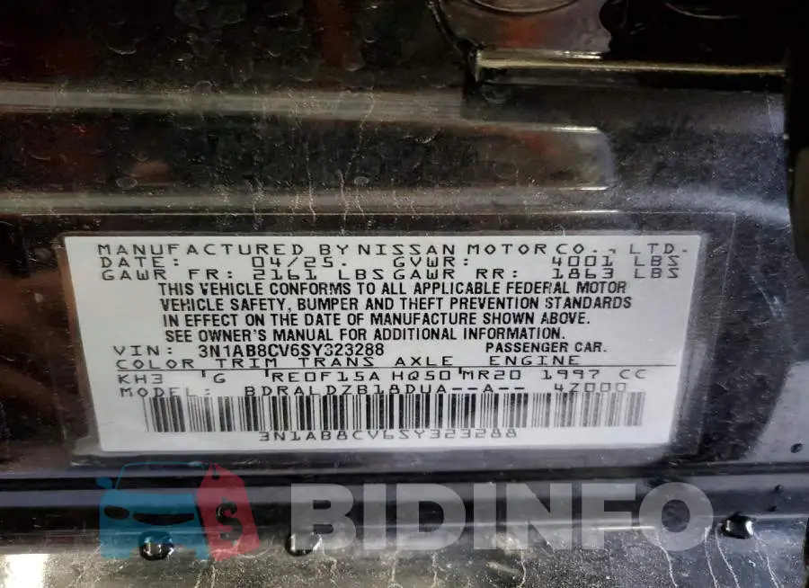 3N1AB8CV6SY323288 Photo# 12