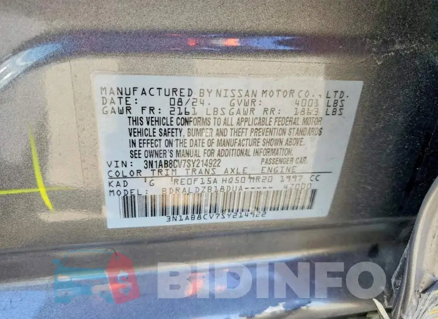 3N1AB8CV7SY214922 Photo# 12
