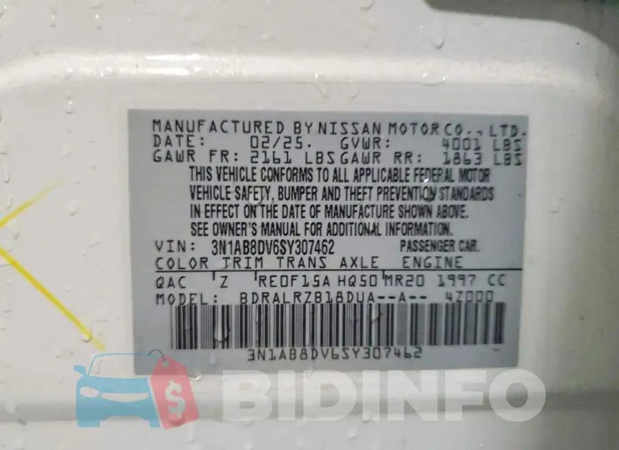 3N1AB8DV6SY307462 Photo# 12