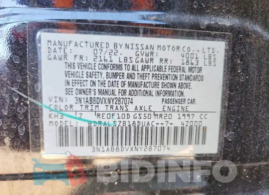 3N1AB8DVXNY287074 Photo# 13