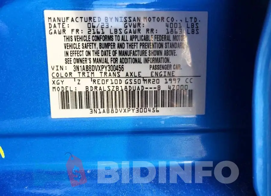 3N1AB8DVXPY300456 Photo# 12