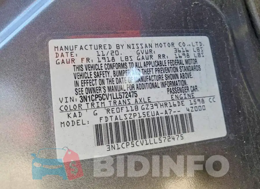 3N1CP5CV1LL572475 Photo# 13