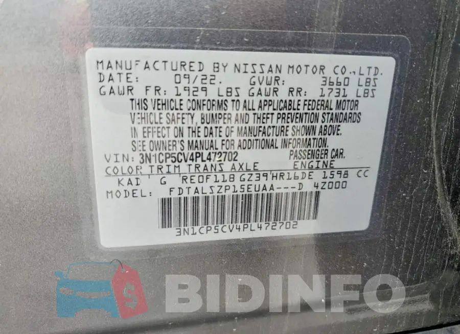 3N1CP5CV4PL472702 Photo# 13