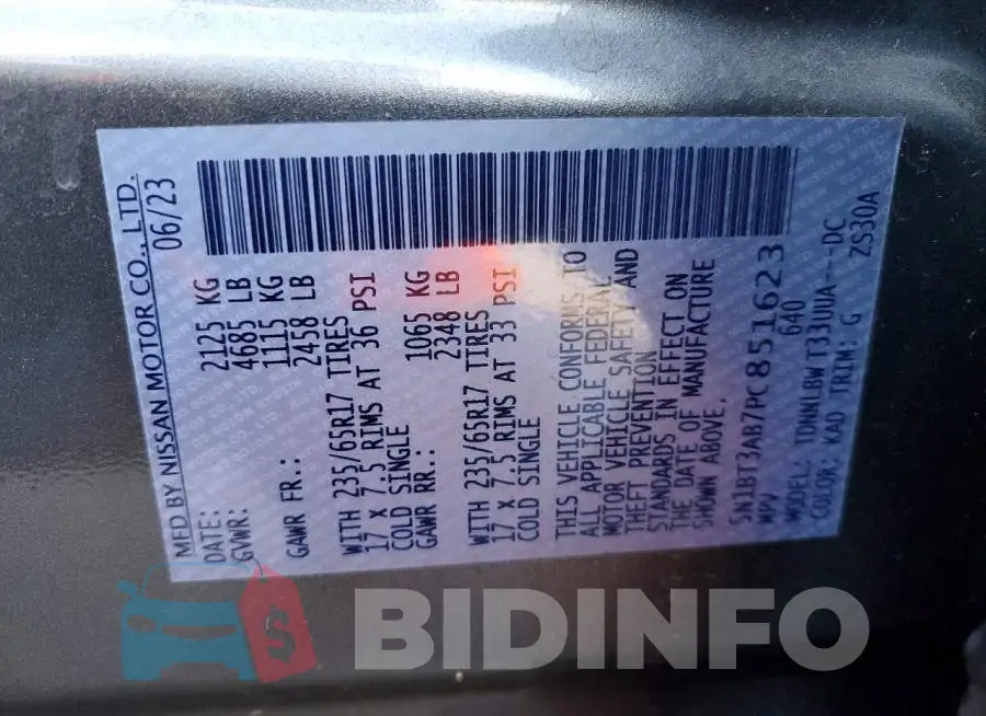 5N1BT3AB7PC851623 Photo# 12
