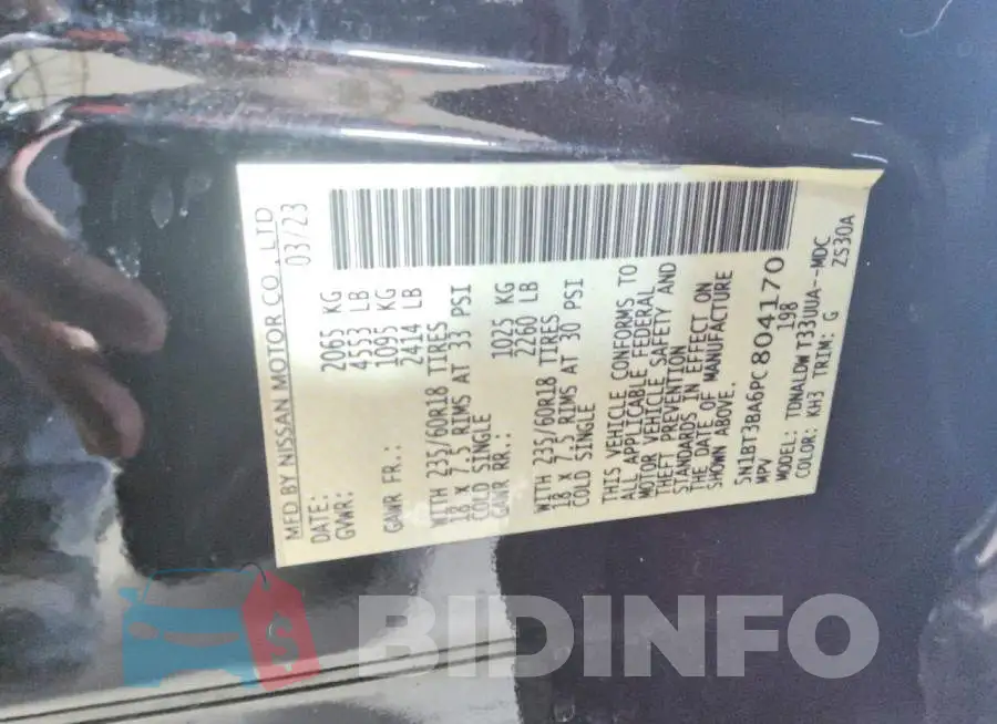5N1BT3BA6PC804170 Photo# 14
