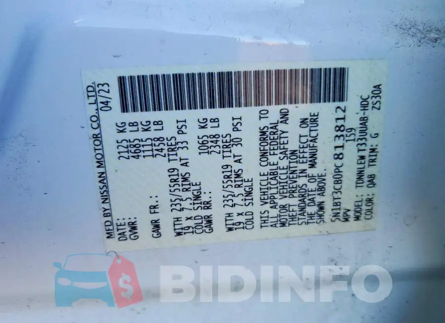 5N1BT3CB0PC813812 Photo# 9