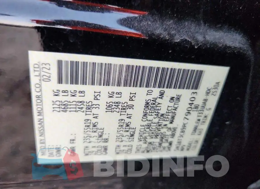 5N1BT3CB9PC790403 Photo# 14