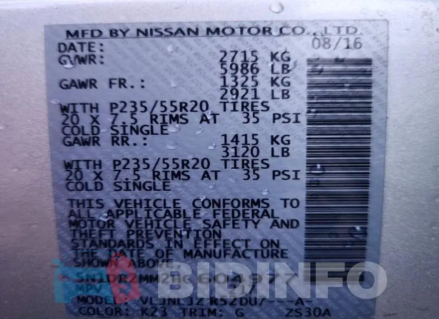 5N1DR2MM2HC604977 Photo# 14