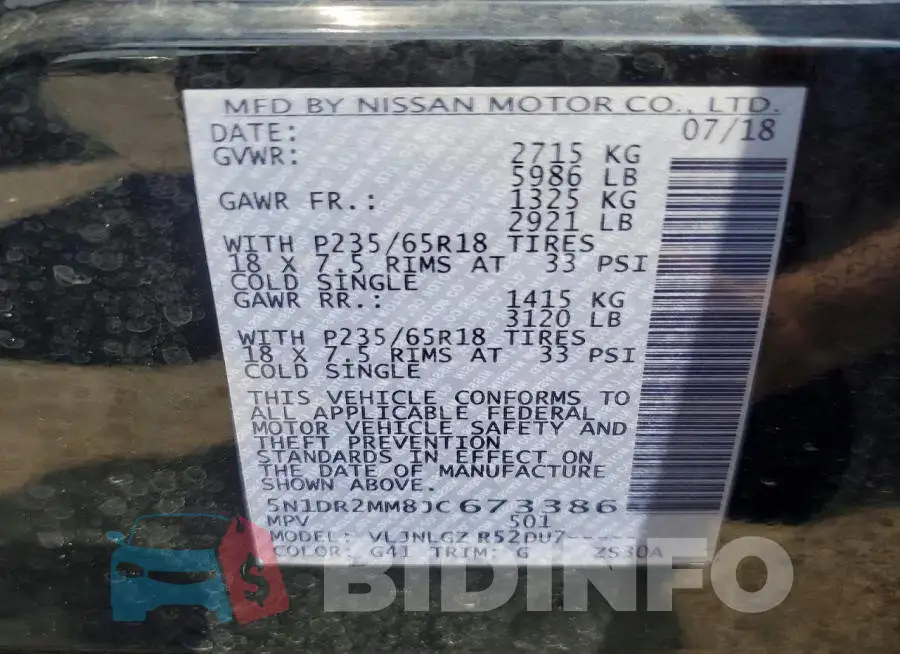 5N1DR2MM8JC673386 Photo# 13