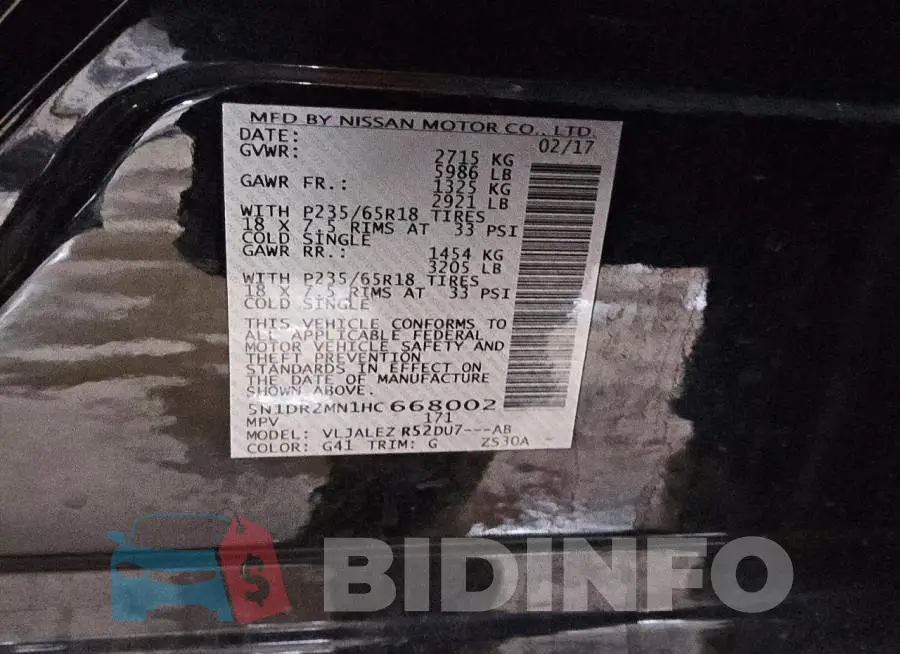 5N1DR2MN1HC668002 Photo# 13