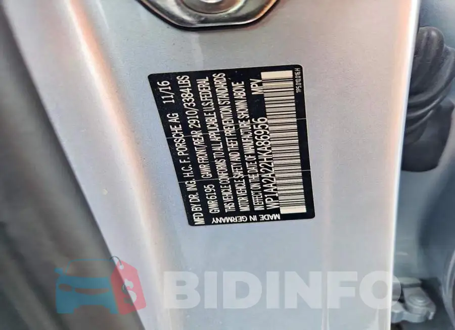WP1AA2A22HKA86956 Photo# 13